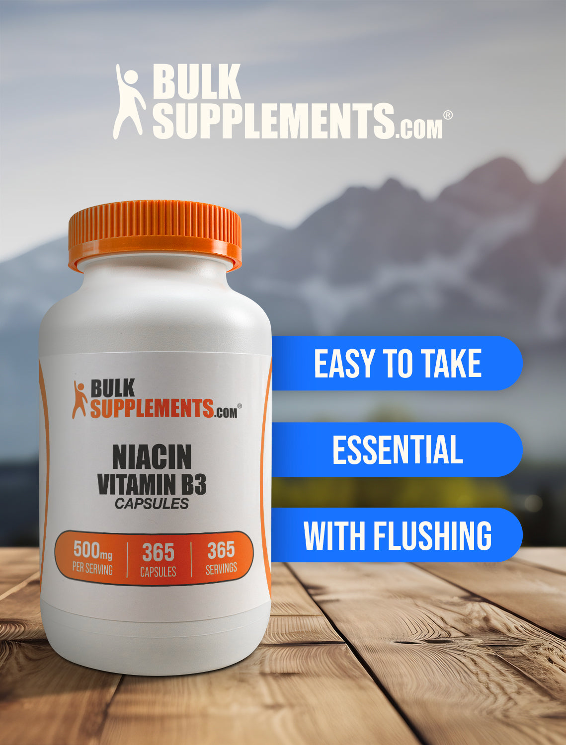 Niacin (Vitamin B3) Supplement Capsules for Energy & Heart Health - Supports Metabolism & Cholesterol Balance - Perfect for Daily Wellness Routine