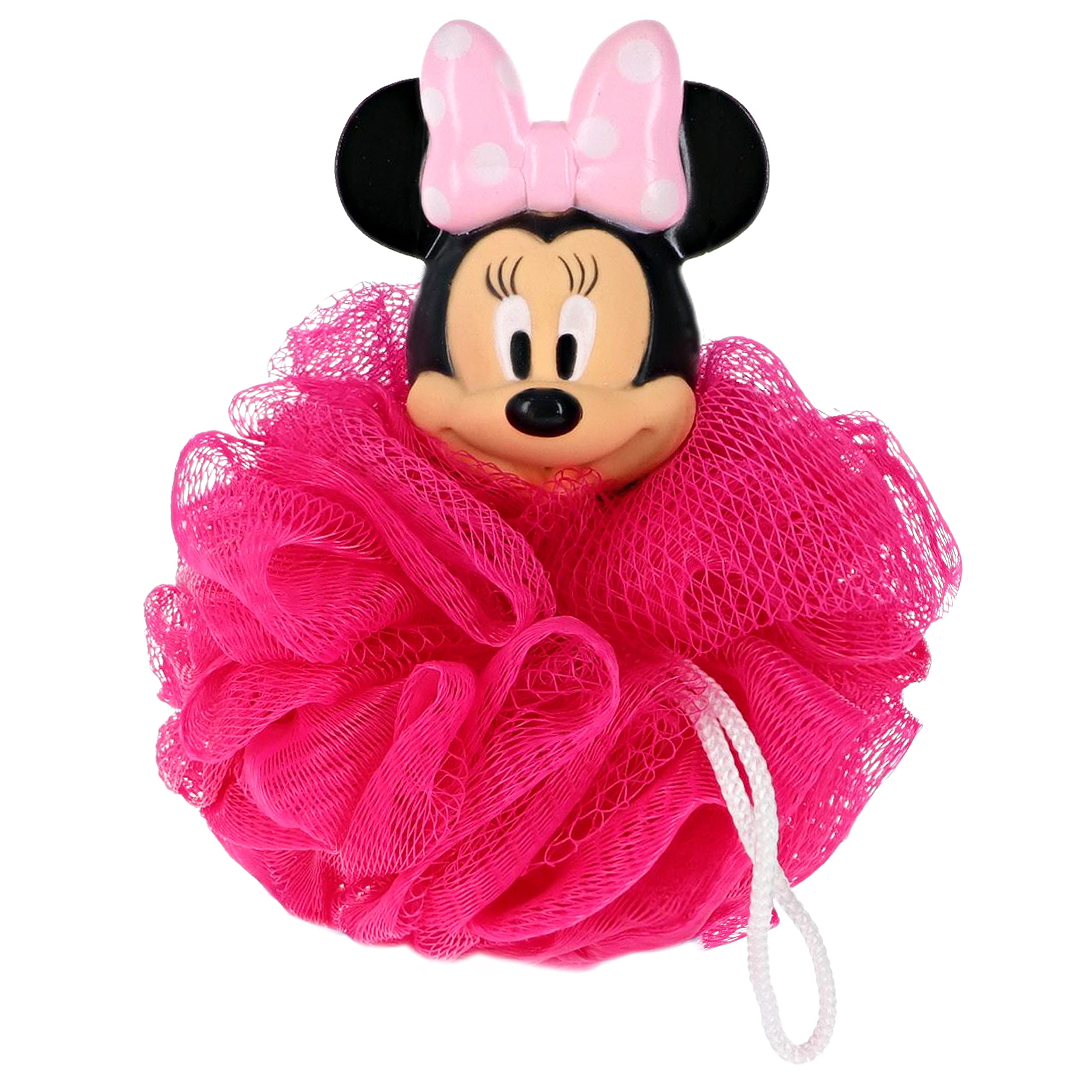 Disney Minnie Mouse Kids Bath Sponge Pouf - Soft Shower Loofah for Girls & Boys | Perfect for Bath Time, Spa Day & Gift Giving