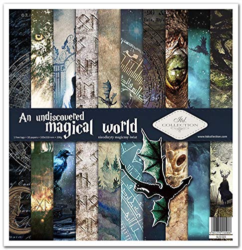 ITD Collection – 12x12 Inch Scrapbooking Paper Pack for Card Making, DIY Crafts, Journaling – 310x320mm Decorative Paper (An Undiscovered Magical World, SLS-023) – Perfect for Scrapbooks, Greeting Cards, Photo Albums & Home Decor