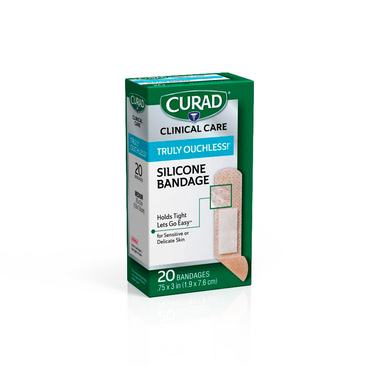 CURAD Silicone Flexible Fabric Bandages - Waterproof, Breathable, Latex-Free Wound Care for Sensitive Skin | Ideal for Cuts, Scrapes & Burns - Home, Office & First Aid Kit Essential