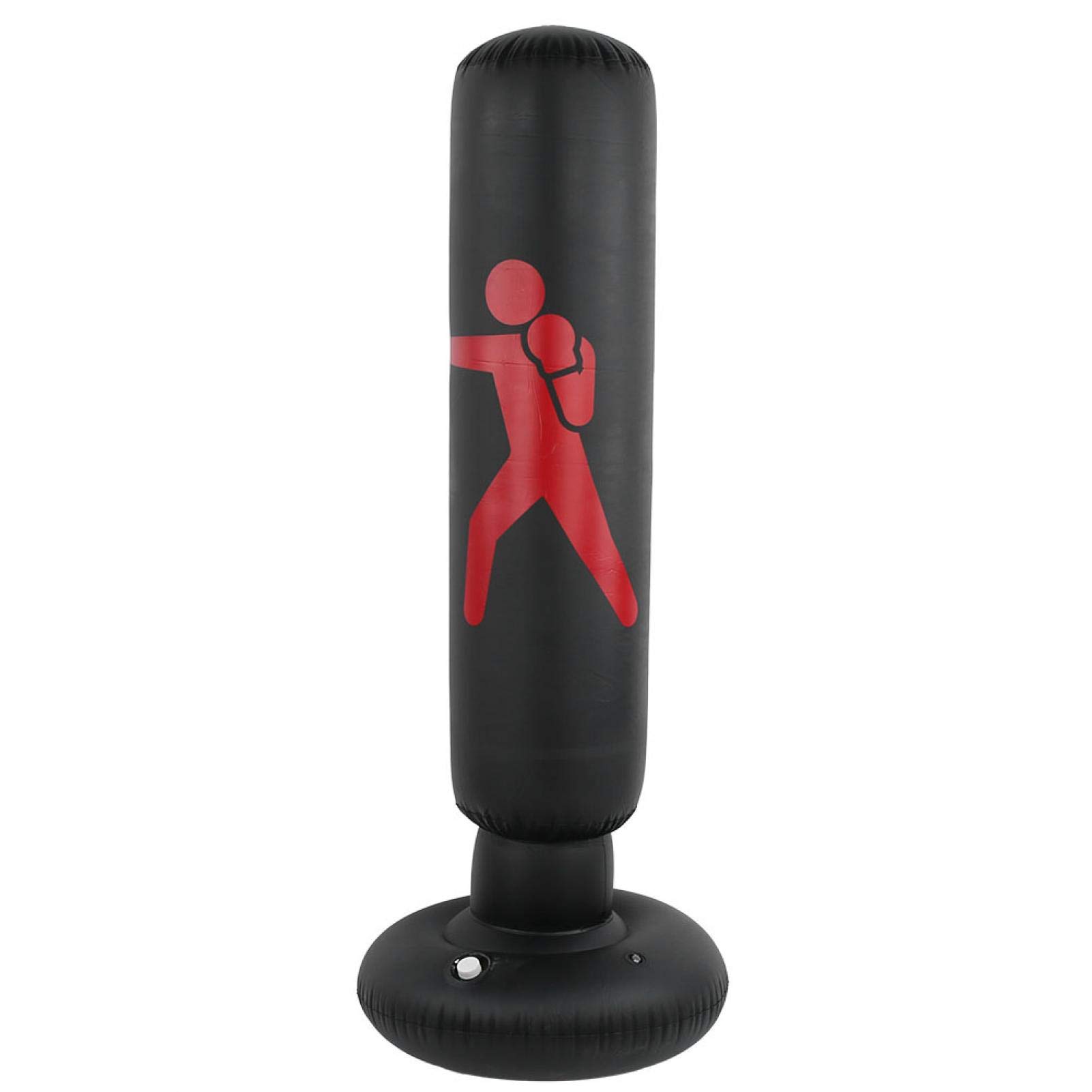 Inflatable Boxing Column - Stress Relief Punching Bag for Adults & Kids - Fitness Training & Anger Management Tool - Perfect for Home Gym, Office, or Playroom (Black)