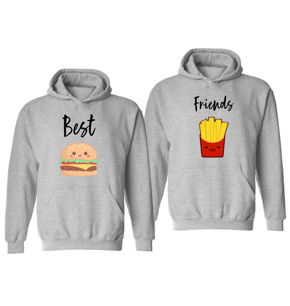 Best Friend Matching Hoodies for 2 - Cute BFF Pullover Sweatshirts for Teen Girls & Sisters, Perfect for Sleepovers, School, and Weekend Hangouts