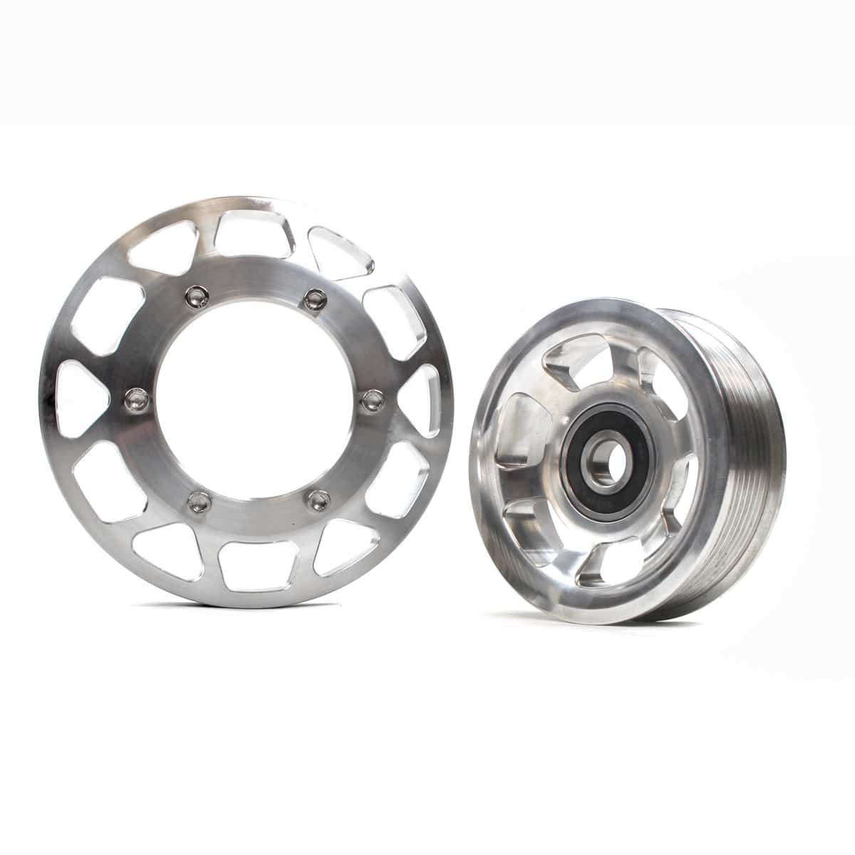 2003-2012 Cummins Billet Aluminum Pulley Kit - Clear Anodized Finish - High Performance Upgrade for Dodge Ram 2500/3500 Diesel Trucks - Perfect for Racing & Towing Applications