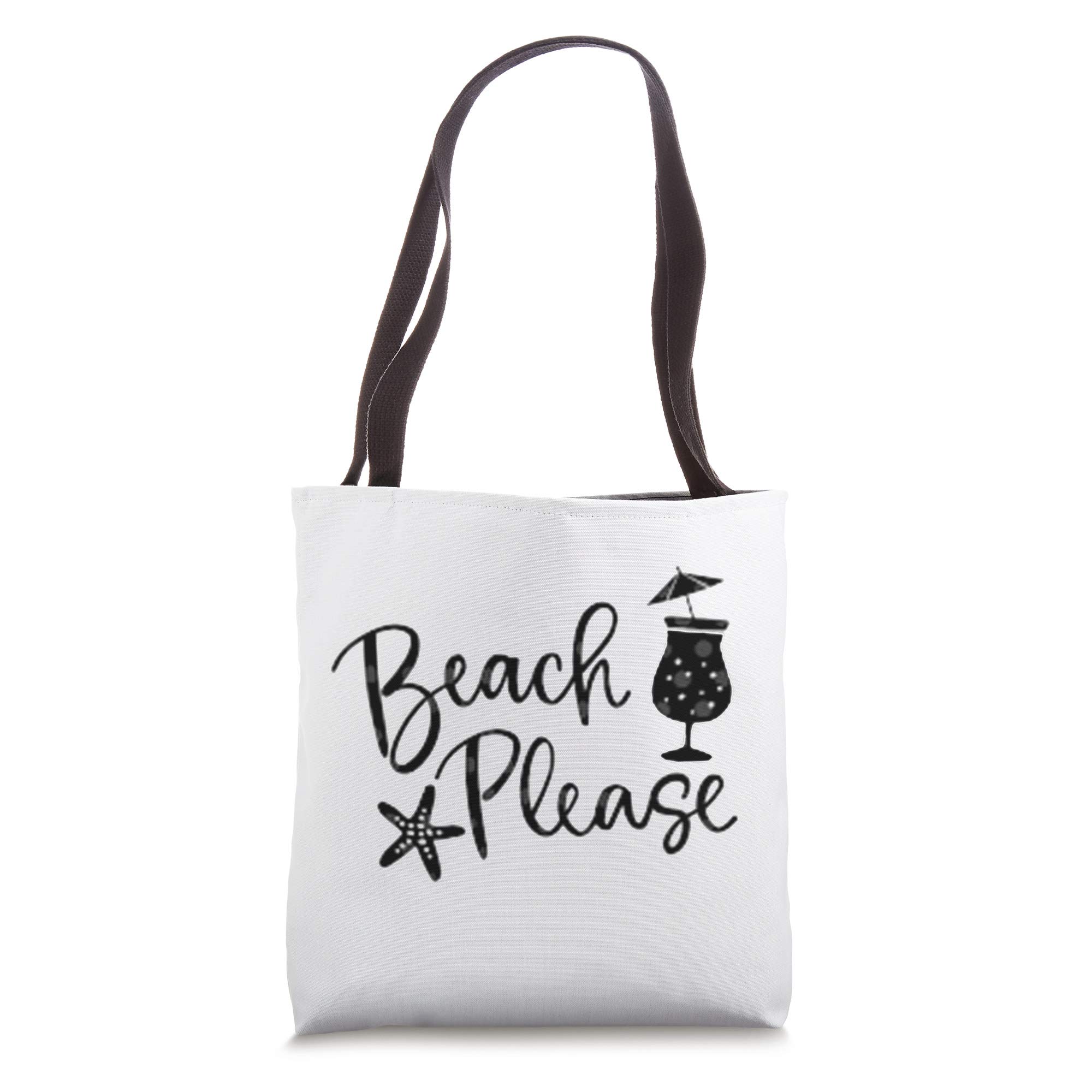 BEACH PLEASE Tote Bag - Large Canvas Beach Tote for Women, Waterproof Sandproof Summer Beach Bag with Zipper Pocket | Perfect for Beach Trips, Pool Parties & Vacation Getaways