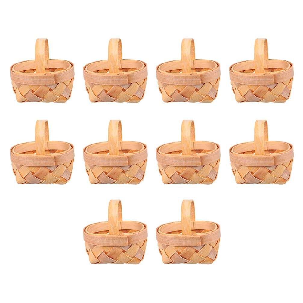 YARNOW Mini Woven Baskets 20pcs - Farmhouse Decor for Wedding Favors & Picnic