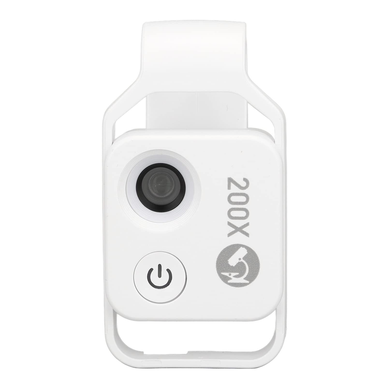 200X Phone Microscope with CPL & LED Light - Mini Pocket Microscope Clip for iPhone Android - Perfect for Jewelry, Coins, Stamps & Science Exploration (White)