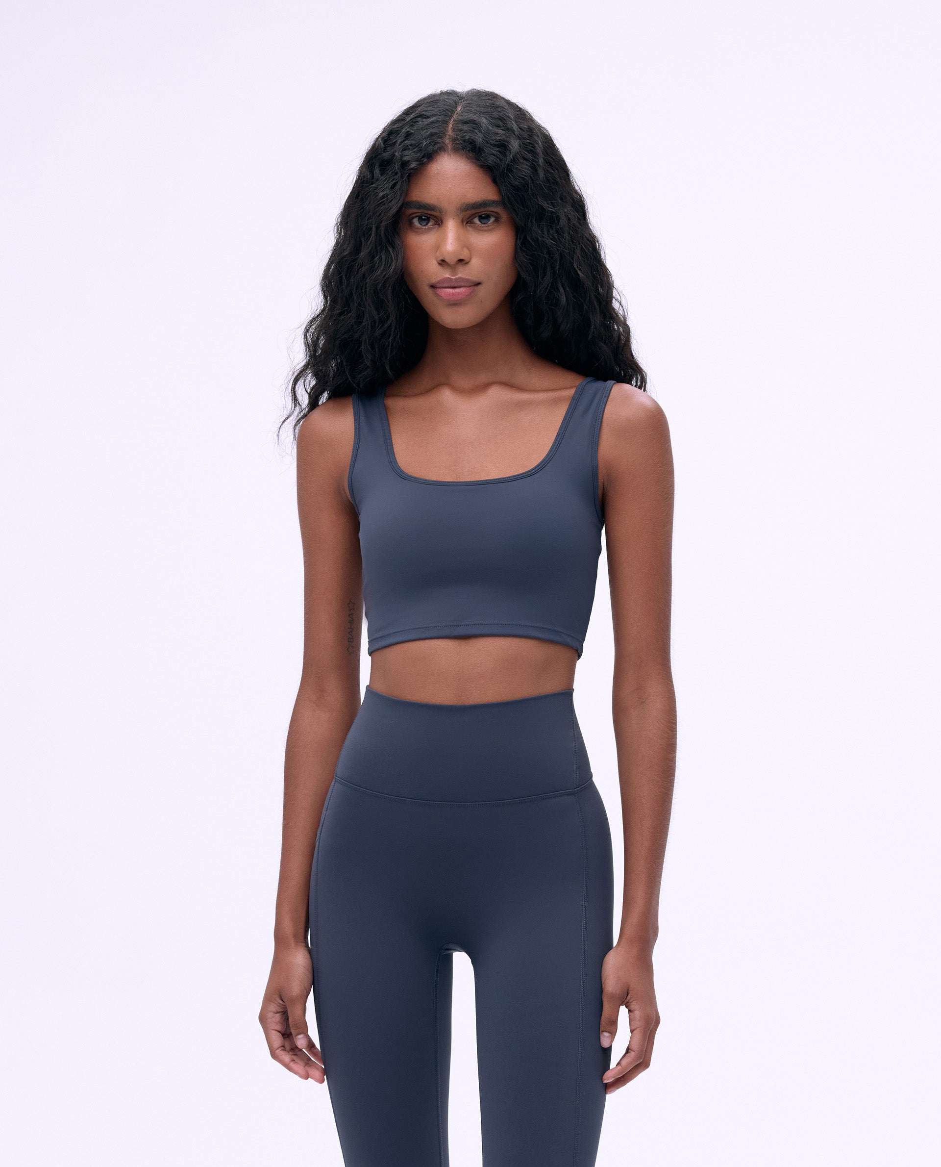Ultimate Square Neck Bra - Comfortable & Supportive Midnight Blue Lace Bralette for Women | Perfect for Everyday Wear, Workouts & Layering