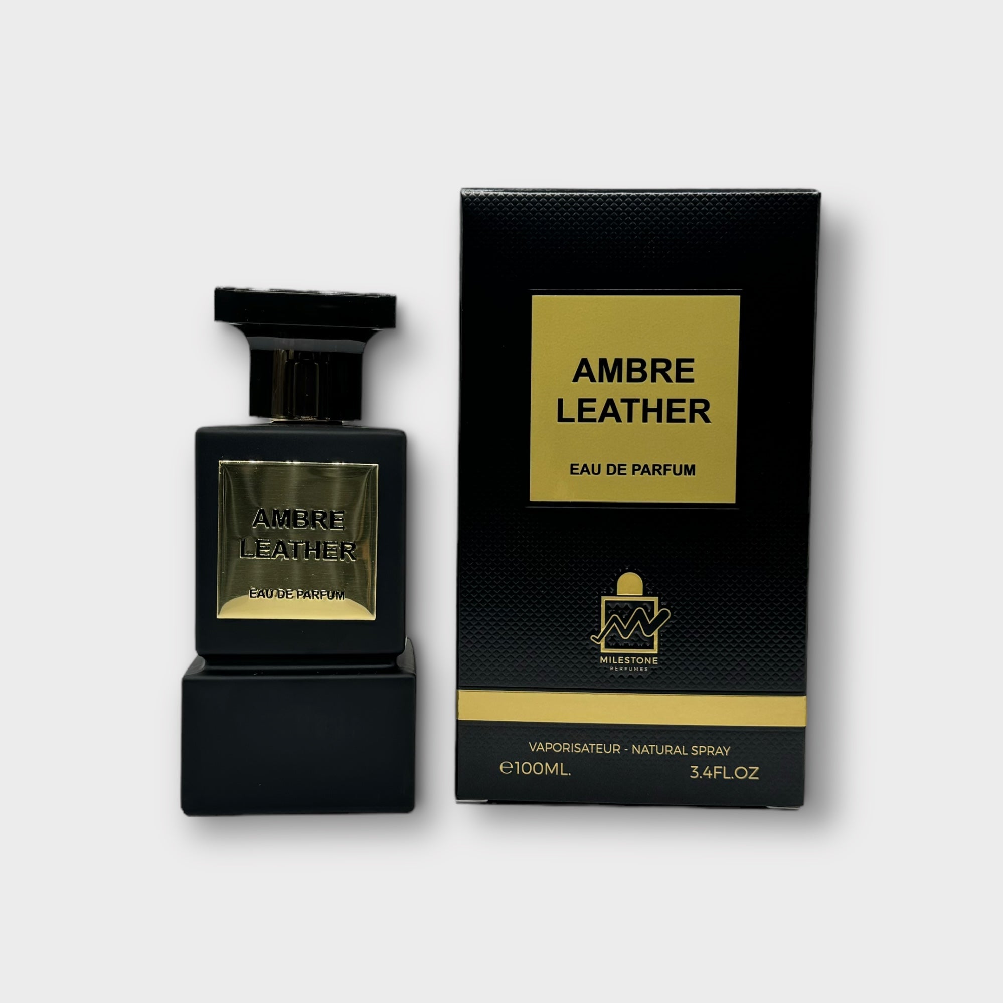 Ambre Leather Eau De Parfum 100ml - Luxury Leather Scent Perfume for Women & Men - Long Lasting Fragrance for Date Night, Special Occasions & Daily Wear