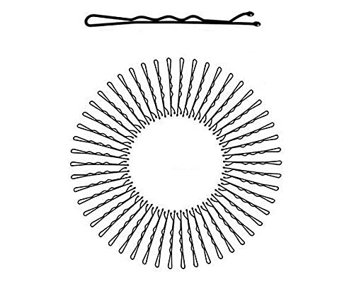50 Pcs Black Bobby Pins for Women & Girls - 6.7 cm Plain Hair Clips for Everyday Styling, Updos, and Secure Hold