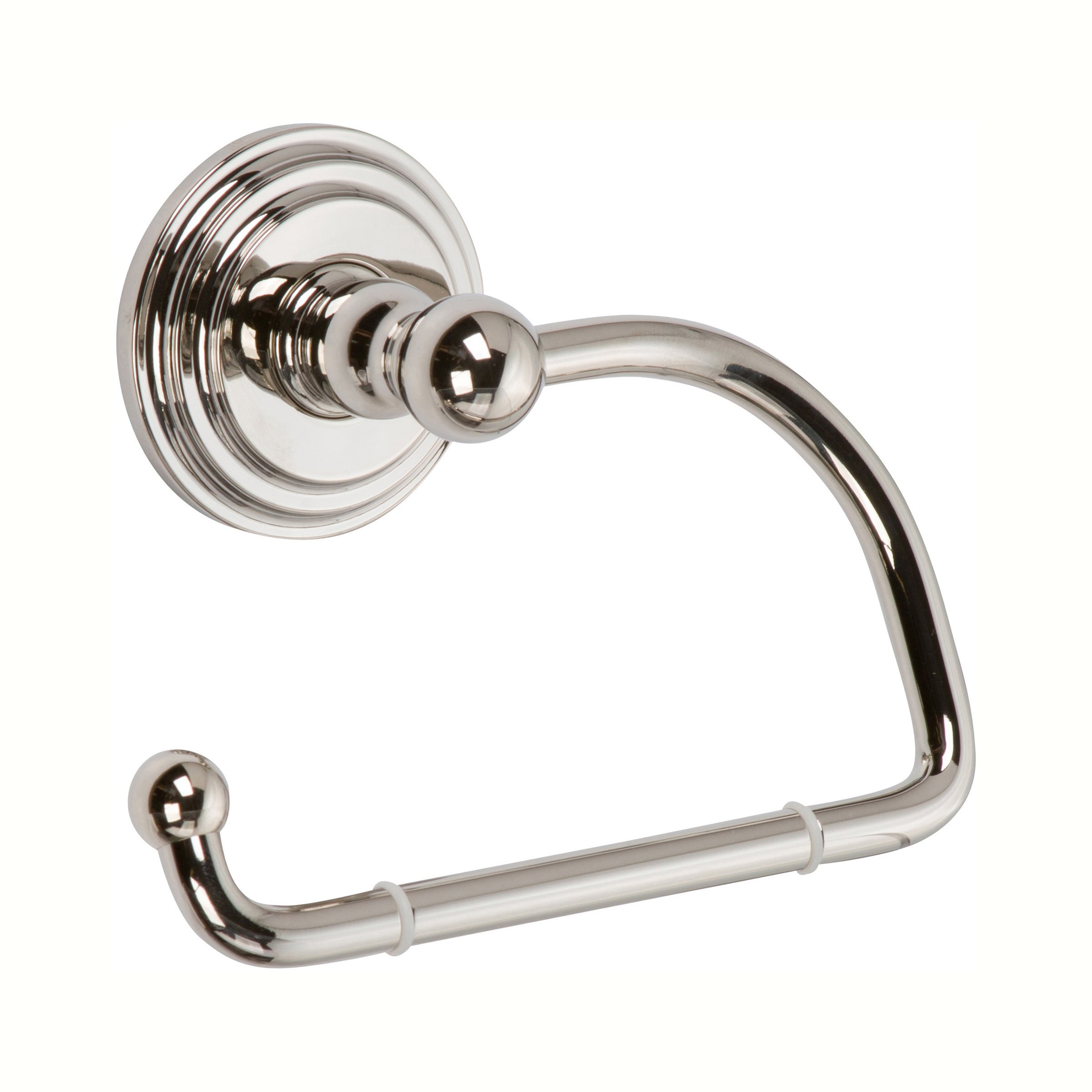 Polished Nickel Single Post Toilet Paper Holder - Ginger 1109/PN Chelsea Hanging Tissue Dispenser for Bathroom & Powder Room Decor