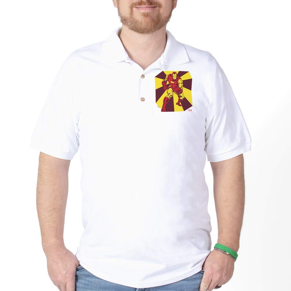 Iron Man Marvel Superhero Golf Polo Shirt - Lightweight & Breathable for Men - Perfect for Golf, Casual Wear & Comic Con Events