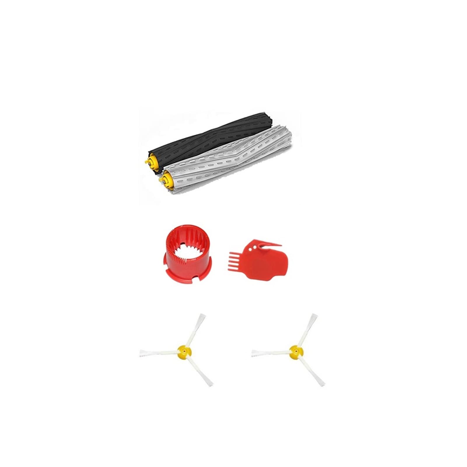 CYBERK Vacuum Cleaner Parts - Tangle-Free Debris Extractor Brush, 2 Side Brushes & 2 Cleaning Tools for iRobot Roomba 800/900 Series (870, 880, 980) - Perfect for Pet Hair Removal and Deep Cleaning Hard Floors