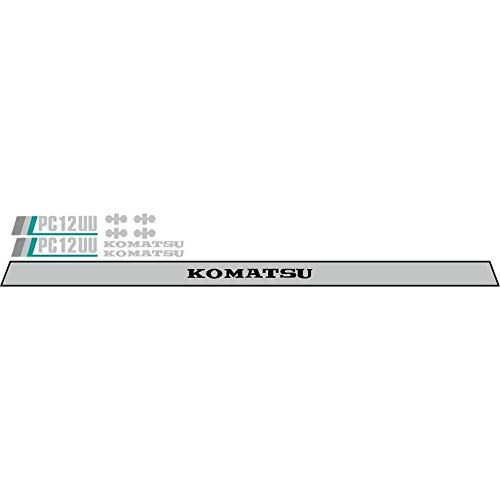 Komatsu PC 12UU Excavator Decal Set - High Quality Replacement Stickers for Construction Equipment - Perfect for Machine Restoration & Customization Projects