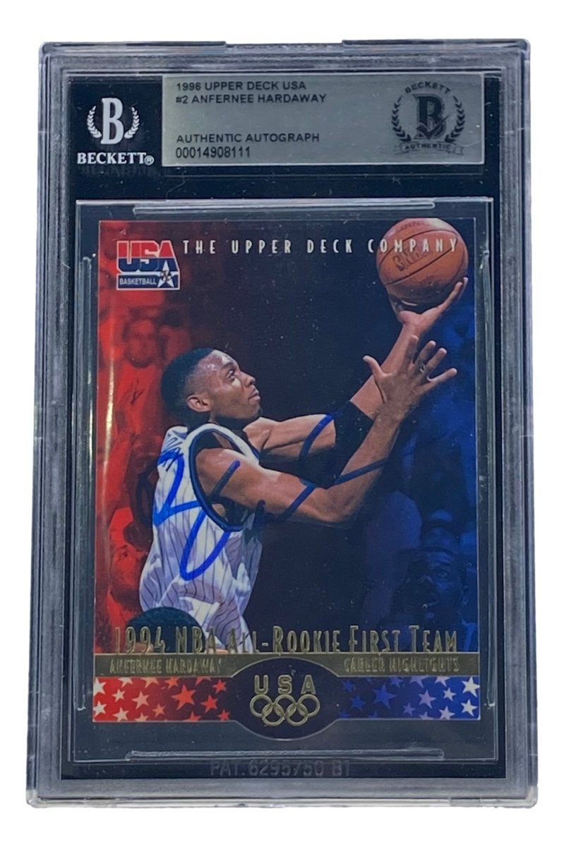 Penny Hardaway Autographed 1996 Upper Deck USA #2 Basketball Card - PSA Graded, Collectible Memorabilia for Fans & Sports Enthusiasts