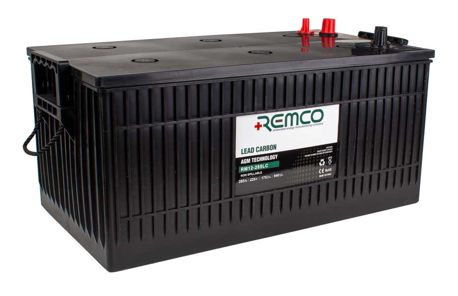12V 285Ah Deep Cycle Lead Carbon Battery for Solar Power, RV, Marine & Off-Grid Applications - Long Lasting & Maintenance Free