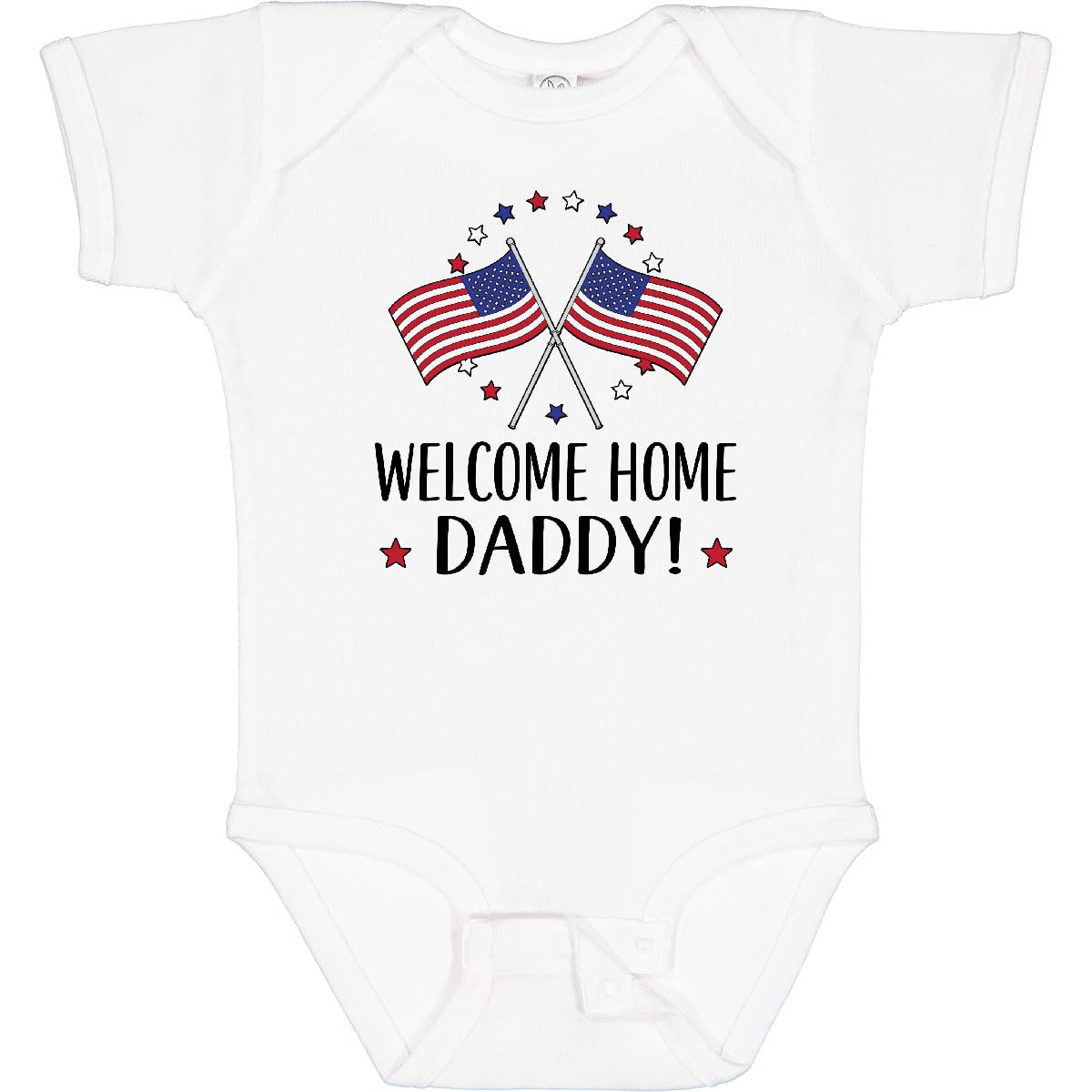 Inktastic Military Homecoming Welcome Home Daddy Baby Bodysuit - Cute Infant Onesie for Army Dad Reunion, Veteran Apparel & Military Family Gifts - Perfect for Homecoming Parties, Deployment Returns & Family Photos