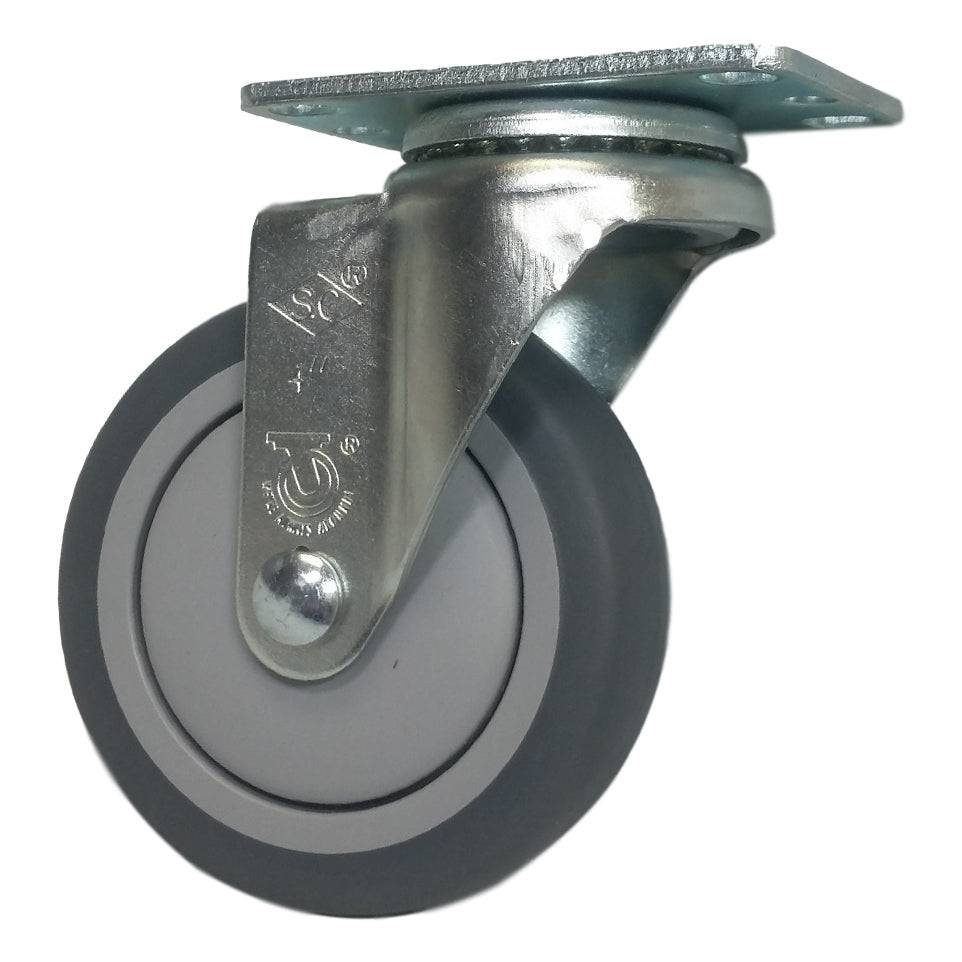 4-Pack 1 1/4 Inch Thermo Pro Heavy Duty Swivel Casters - 250 lbs Capacity per Wheel - for Industrial Equipment, Furniture, and Workbenches