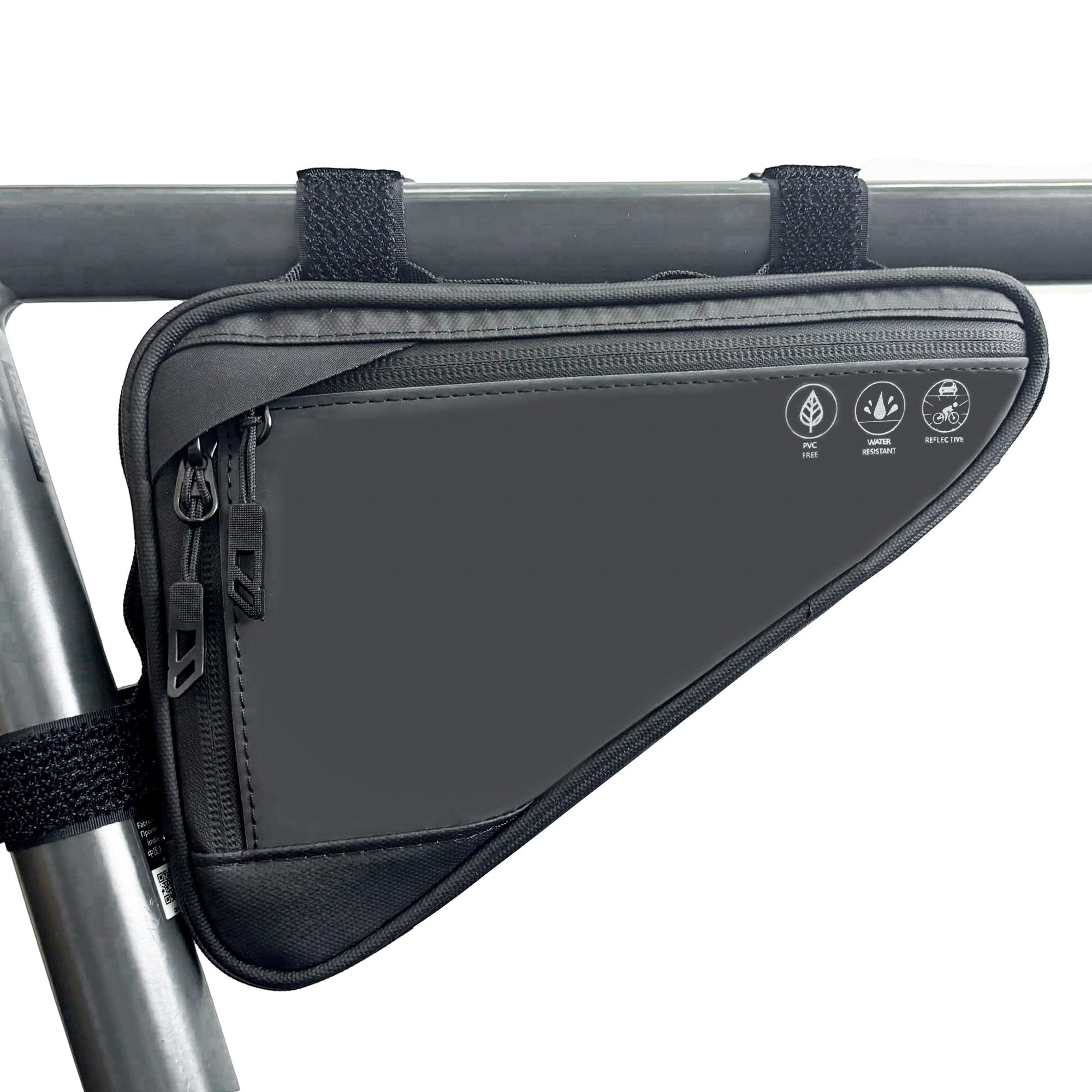 Reflective Waterproof Bike Frame Bag - Triangle Bicycle Storage Pouch for Phone, Wallet, Keys & Tools - Durable Cycling Accessories for Mountain, Road & Commuter Bikes - Perfect for Daily Commutes, Long Rides & Outdoor Adventures
