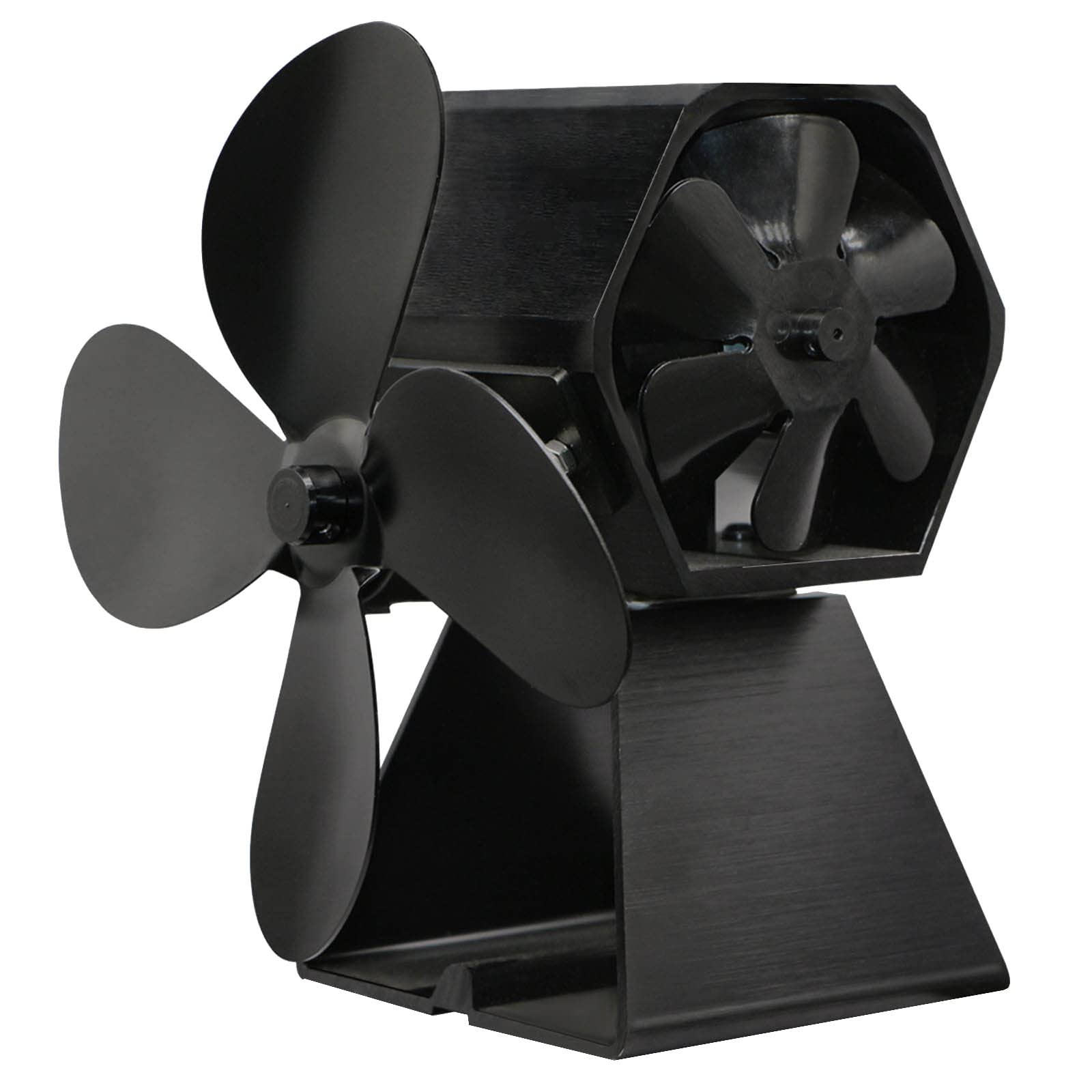 Amikadom Stove Fan - Dual-Head Thermodynamic Wood Stove Fan for Fireplace, Efficient Heat Distribution for Home Heating - Perfect for Fireplace, Wood Stove & Cabin Heating