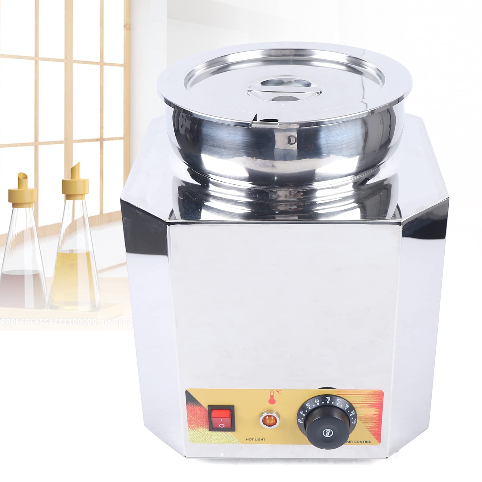 500W Electric Sauce Warmer & Food Heater - Jam, Chocolate, Butter, Cheese Fondue Warmer with Constant Temperature Control - Perfect for Restaurants, Cafes, and Home Kitchen Use