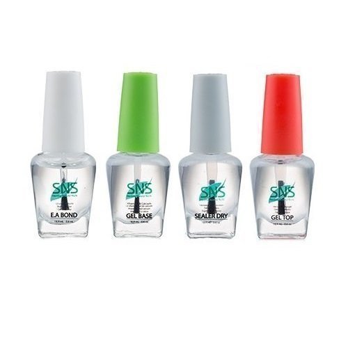 SNS Dipping Powder Kit - 4 Piece Set with Gel Base, Gel Top, Sealer Dry & EA Bond for Professional Nail Art | At-Home Manicure & Salon Quality Nails