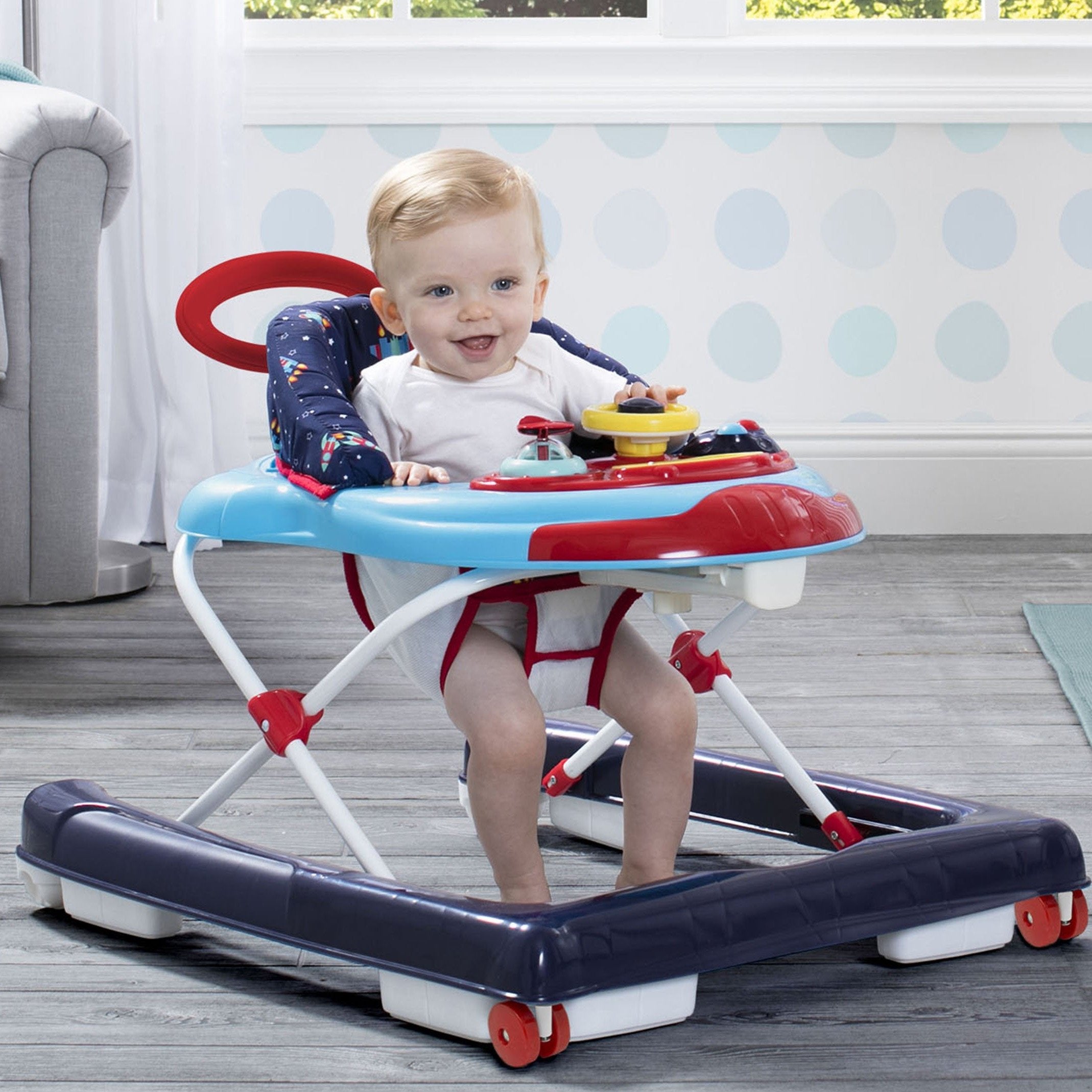 First Exploration 2-in-1 Baby Activity Walker & Learning Toy - Convertible Push Walker for Toddlers 12-24 Months - Perfect for Indoor Play, Early Walking Practice & Developmental Milestones