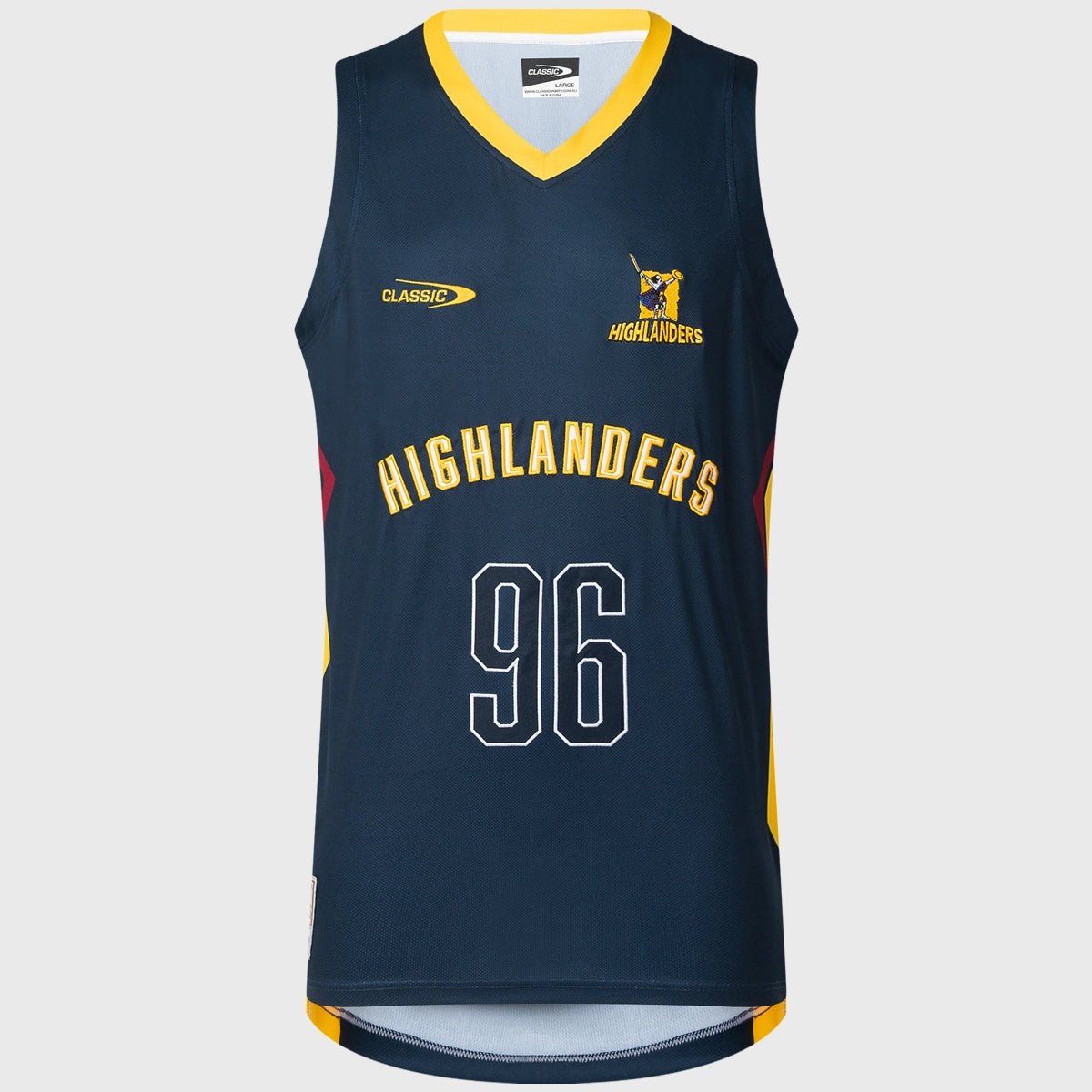 2025 Classic Highlanders Super Rugby Basketball Jersey - Navy Blue - Perfect for Fans, Games & Sports Events
