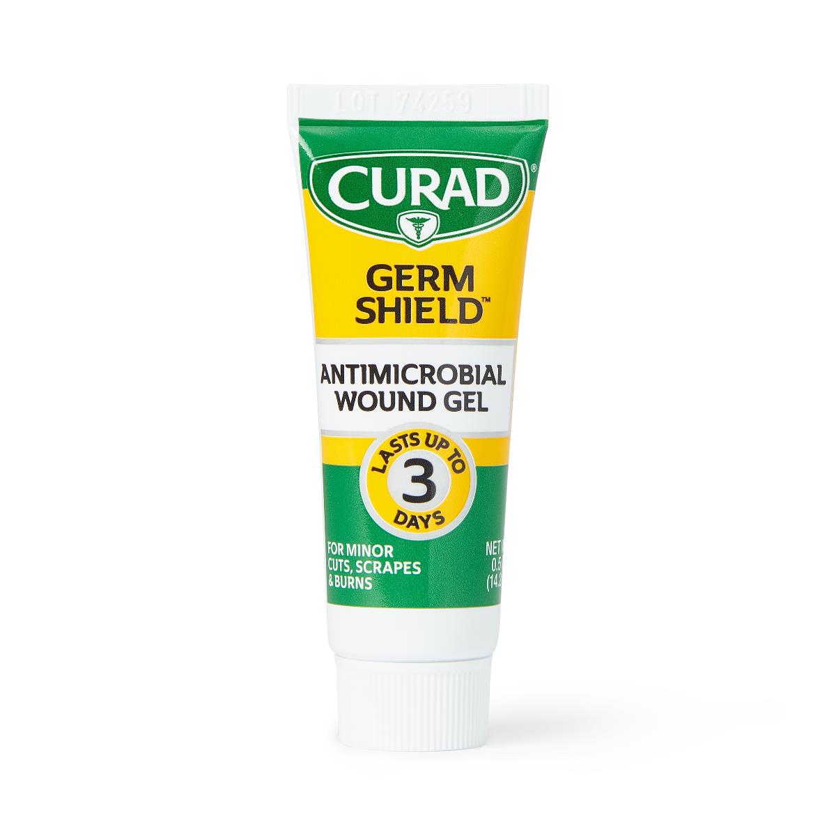 CURAD Germ Shield Antimicrobial Wound Gel - First Aid Treatment for Cuts, Scrapes & Burns | Promotes Healing & Prevents Infection | Ideal for Home, Travel & Outdoor Activities