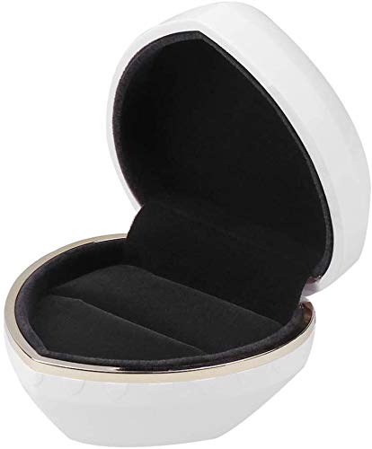 LED Light Up Ring Box with Jewelry Display - Elegant White Ring Case for Engagement, Wedding & Valentine's Day Gifts | Perfect for Proposals, Anniversary Surprises & Romantic Moments