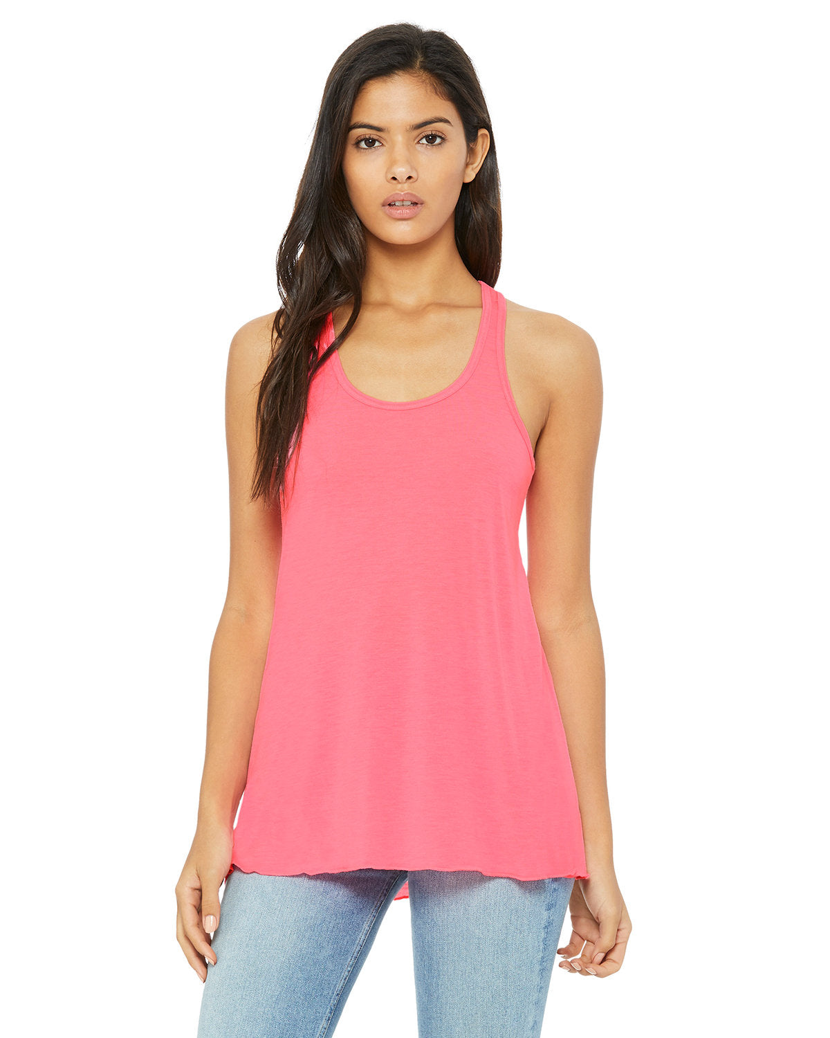 Bella + Canvas B8800 Women's Flowy Racerback Tank Top - Soft & Comfortable Yoga, Workout, and Casual Wear for Ladies