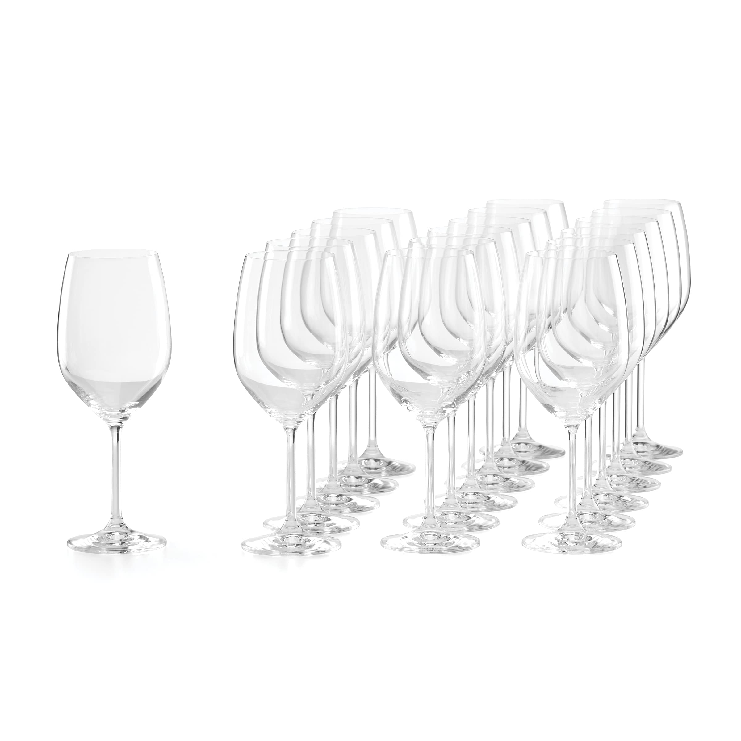 Lenox Tuscany Classics 18-Piece White Wine Glass Set - 16.7oz Crystal Clear Stemware for Elegant Dinner Parties & Wine Tasting Events