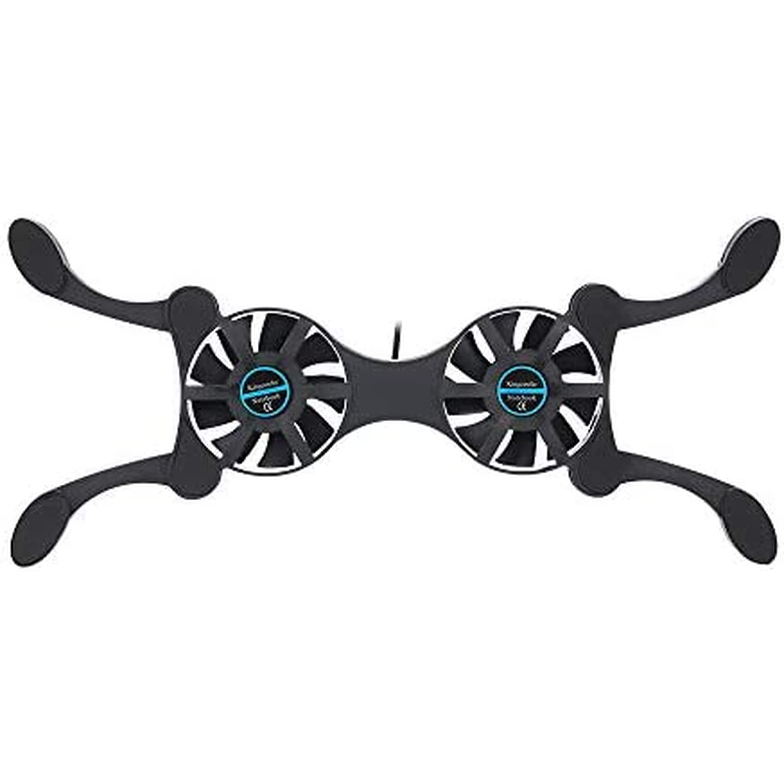 Portable USB Dual Fan Laptop Cooling Pad - Foldable Mini Cooler for PC & Notebook - Stay Cool for Gaming, Work & Travel