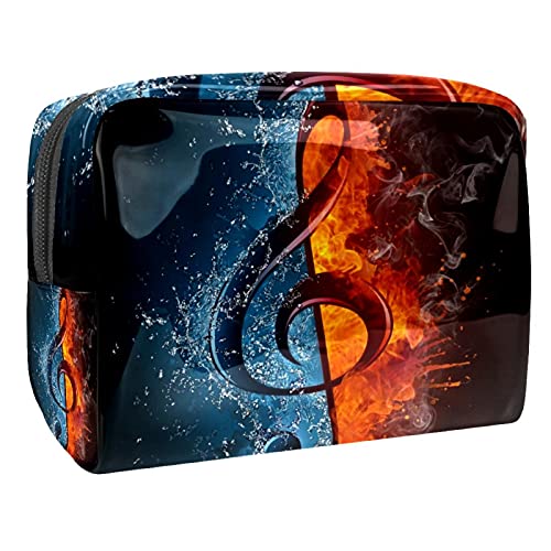 Treble Clef Music Note Makeup Bag - Portable Cosmetic Travel Bag for Women | Perfect for Travel, Gym, and Everyday Use