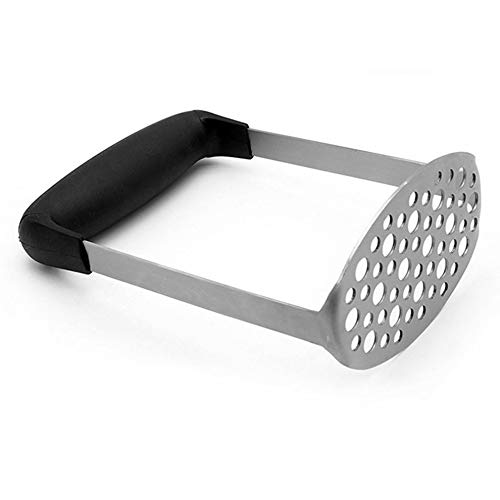 Premium Stainless Steel Potato Masher with Heat-Resistant PP Handle - Heavy Duty Kitchen Tool for Mashing Potatoes, Vegetables & Fruits - Ideal for Home Cooking, Baking & Meal Prep