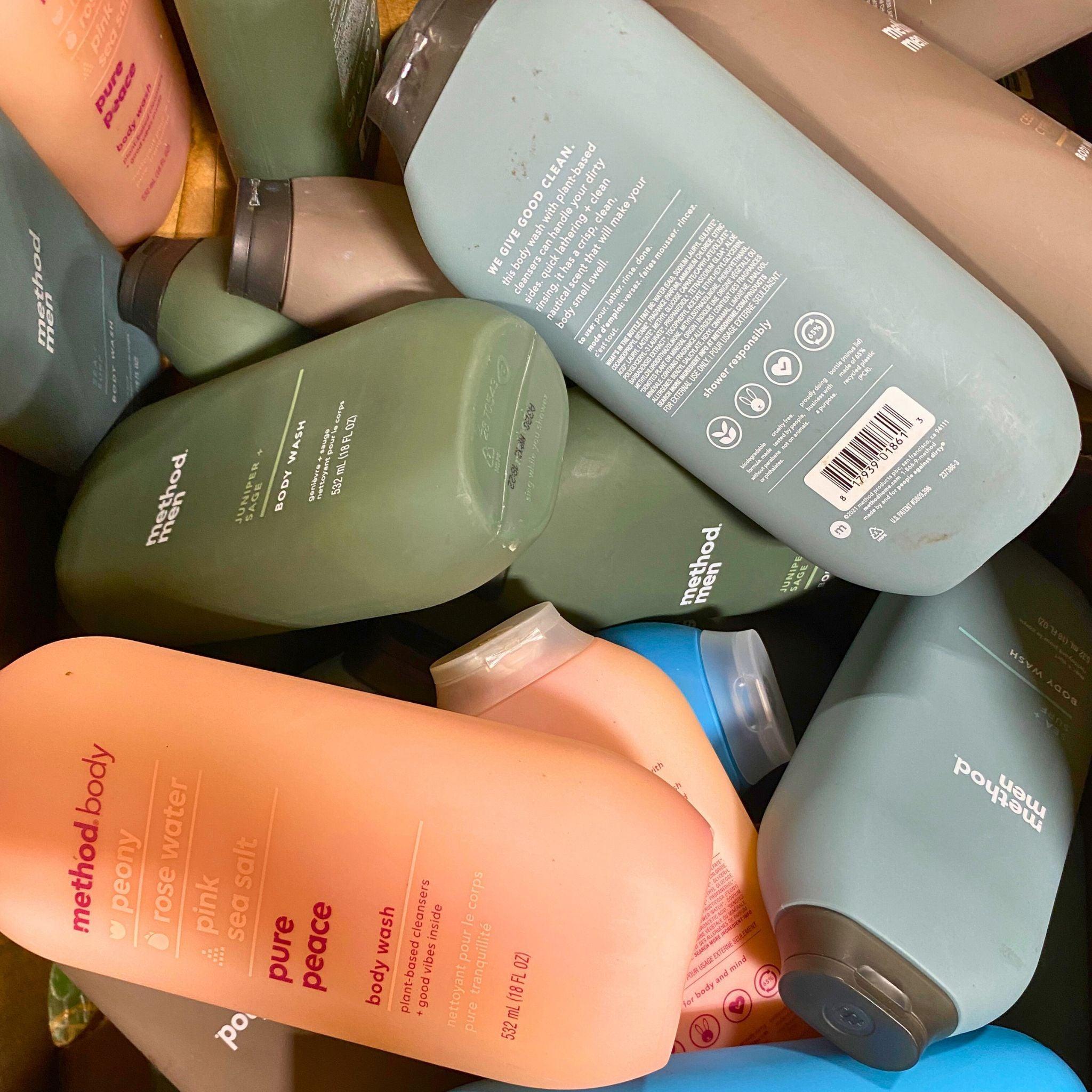 Method All-in-One Body Wash & 2-in-1 Shampoo Conditioner Set - 27 Piece Bulk Pack for Shower, Gym & Travel Essentials