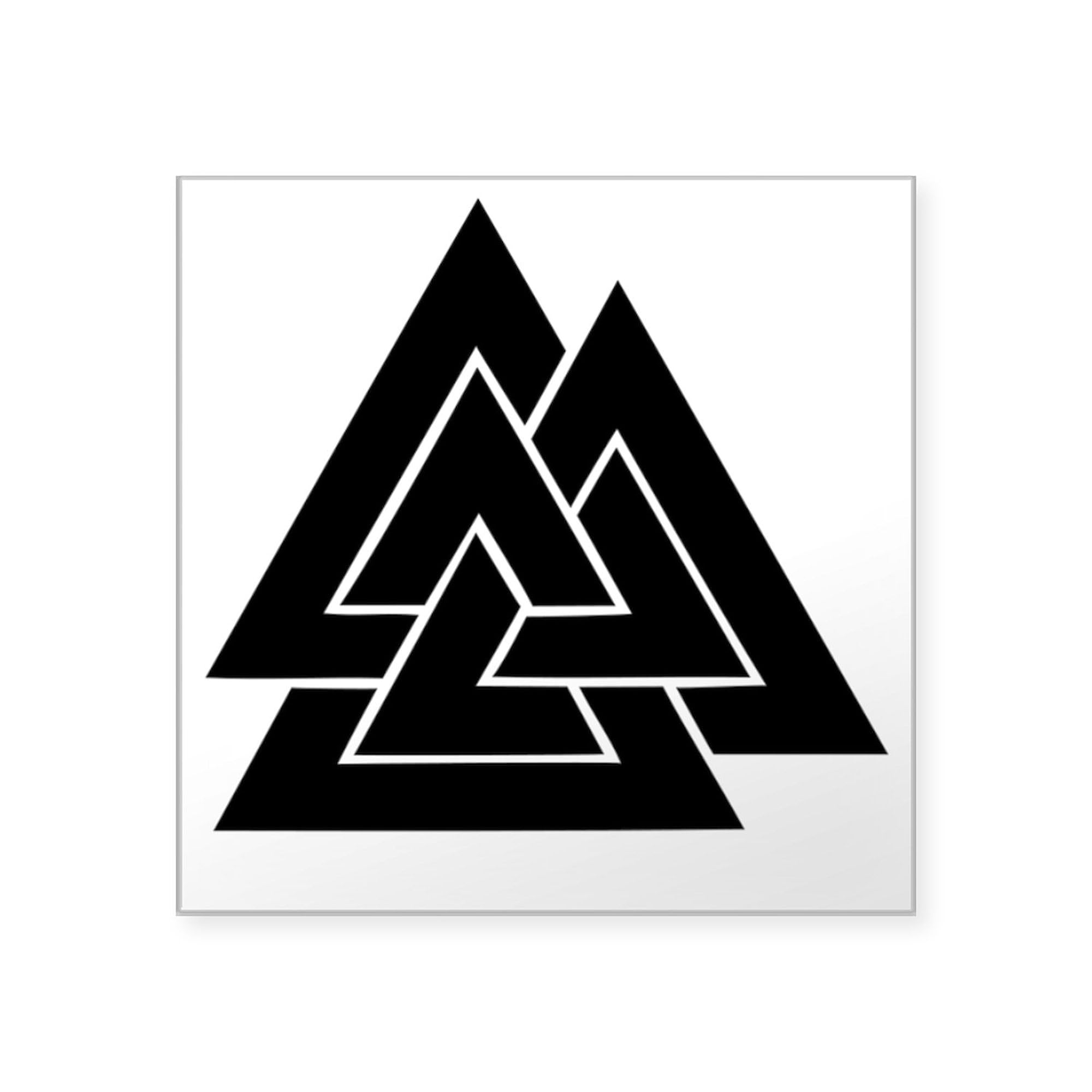 Valknut Sticker - Square Car Decal for Bumper & Laptop