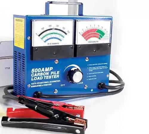 Professional 500 AMP Carbon Pile Battery Load Tester 45115 - Heavy Duty Automotive Battery Testing for Cars, Trucks & Marine Batteries - Perfect for Mechanics, Auto Shops & DIY Enthusiasts