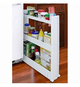 Slide Out Storage Tower Organizer - Expandable Closet & Pantry Organizer for Home, Kitchen, Bathroom - Space Saving Storage Solution for Small Spaces