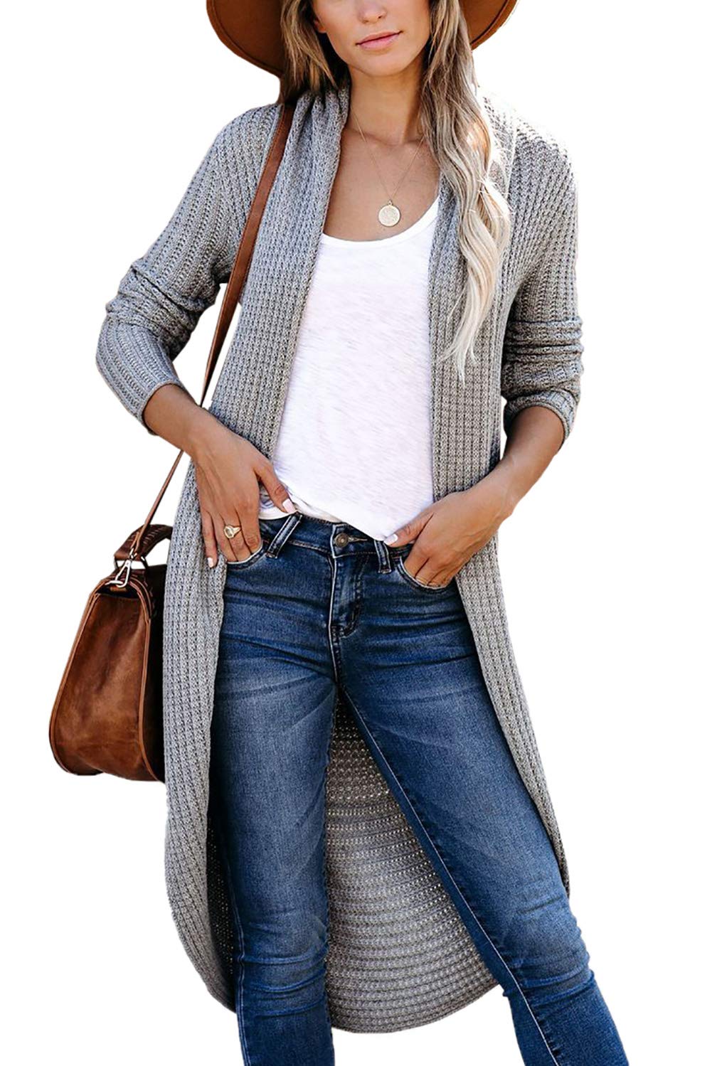Jayscreate Women's Chunky Knit Waffle Cardigan - Thick Long Sleeve Two-Way Casual Shrug Sweater for Women (Black) | Perfect for Fall Layering, Office Wear & Cozy Evenings