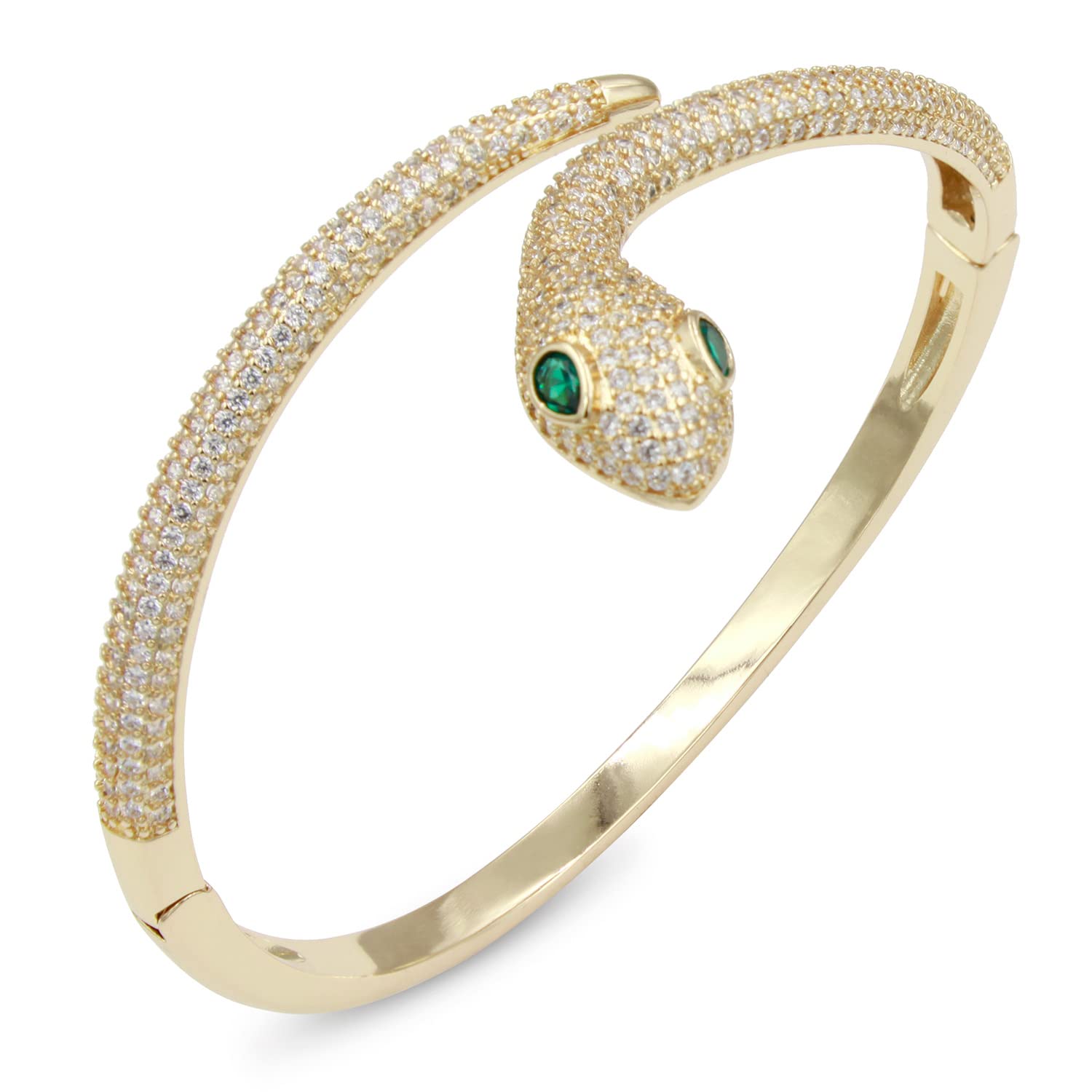 Lavencious Fashion Snake Hinged Bangle Bracelets for Women & Girls - Stylish Jewelry for Parties, Dating & Everyday Wear