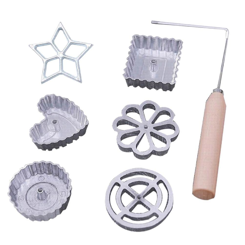 Stainless Steel Achappam Mold - Rosette Cookie Maker with Handle for Bunuelos, Waffles & Swedish Treats | Perfect for Home Baking, Party Snacks & Holiday Desserts