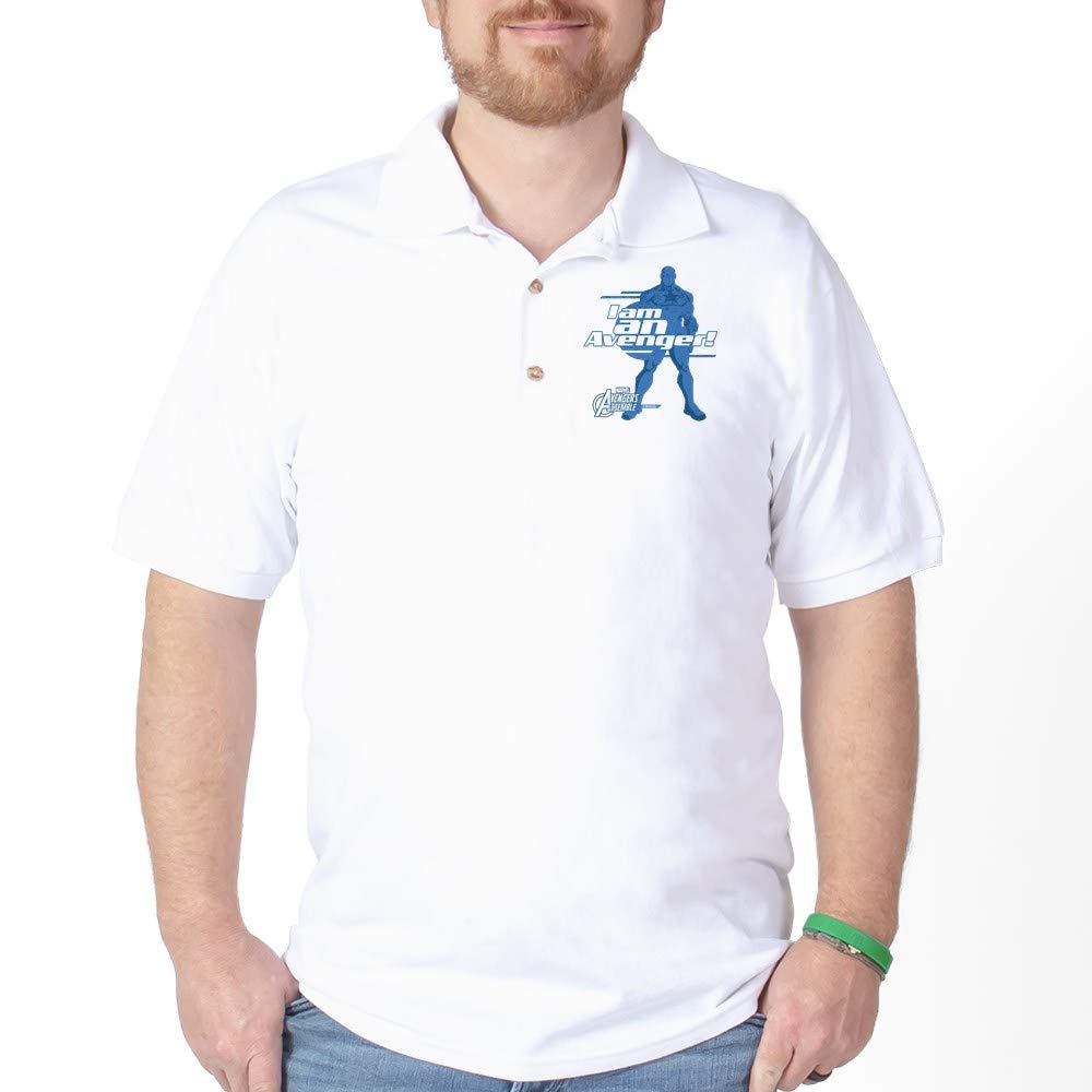 Captain America Avengers Golf Polo Shirt - Marvel Superhero Men's Performance Polo for Golf, Casual Wear & Fan Events