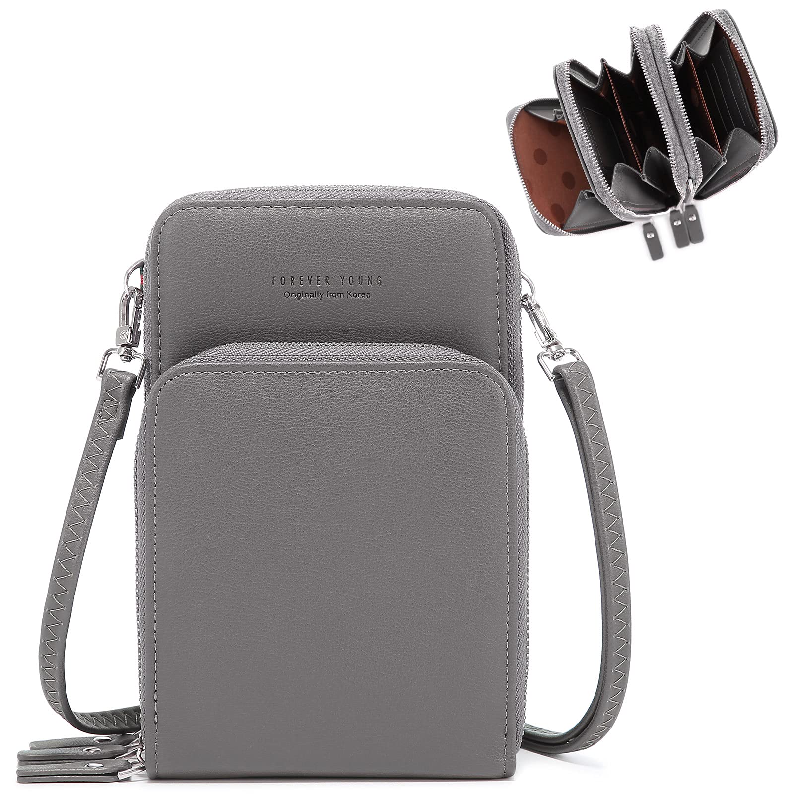 Women's Small Crossbody Phone Bag with Credit Card Slots - Stylish Cell Phone Purse Wallet for Everyday Use, Travel & Shopping