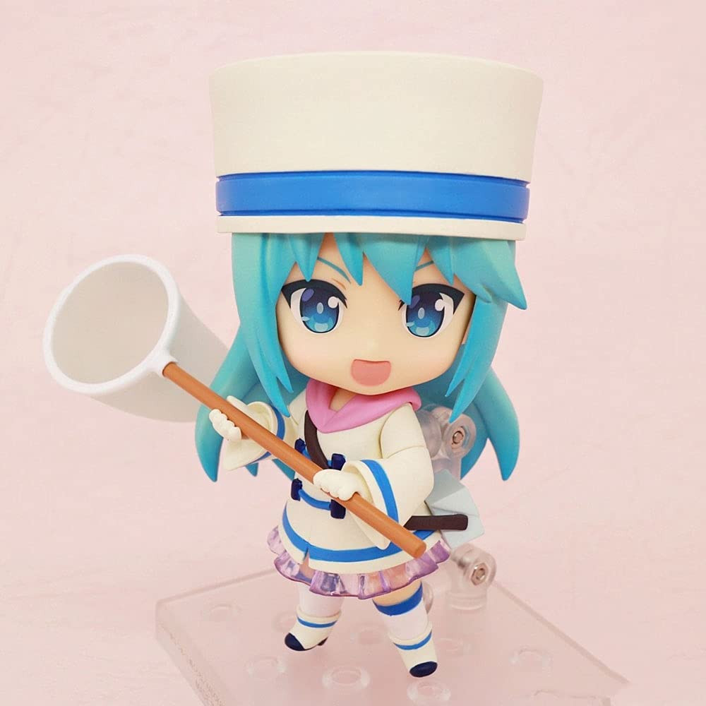 Nendoroid Aqua Doll from The Blessings for a Better World - 3.9-inch Movable PVC Figure with Base, Replaceable Faces & Accessories - Perfect for Anime Fans, Collectors & Birthday Gifts