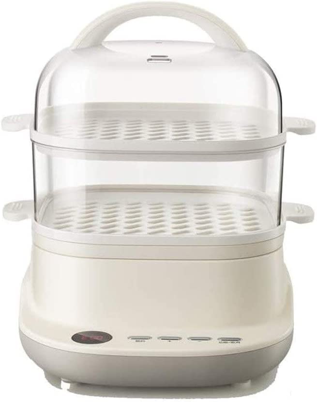 ADAPEY Electric Food Steamer & Egg Cooker - Fast Boiling, Auto Shut Off, Stainless Steel with Poacher & Steamer Attachments - Perfect for Breakfast Meal Prep, Healthy Cooking & Keto Diet