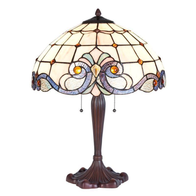 Newcastle Tiffany Table Lamp - Handcrafted Stained Glass Lamp for Living Room, Bedroom & Office Decor | Tiffany Lighting Direct