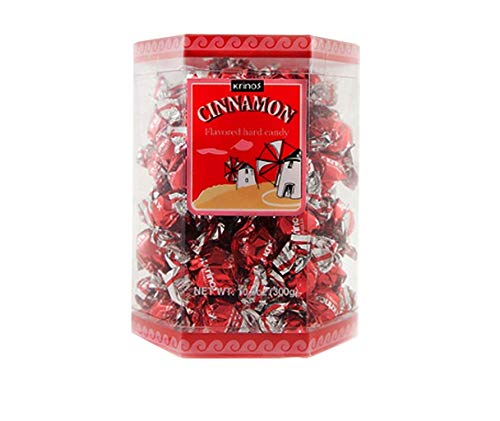 KRINOS Cinnamon Flavored Hard Candy - Delicious Spicy Treat for Holidays, Parties & Everyday Snacking - Bulk Pack for Gifts, Office & Travel