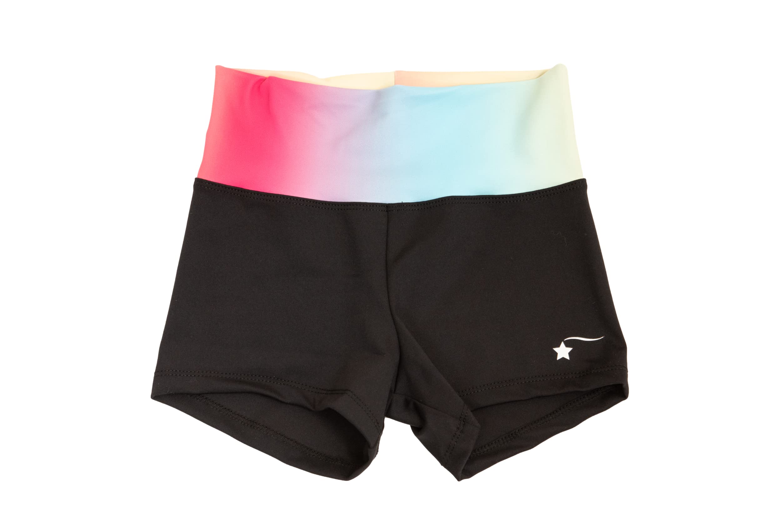 Destira High Waisted Gymnastics Shorts for Girls - Comfortable & Stretchy Workout Shorts - Perfect for Gymnastics, Cheerleading & Dance Practice