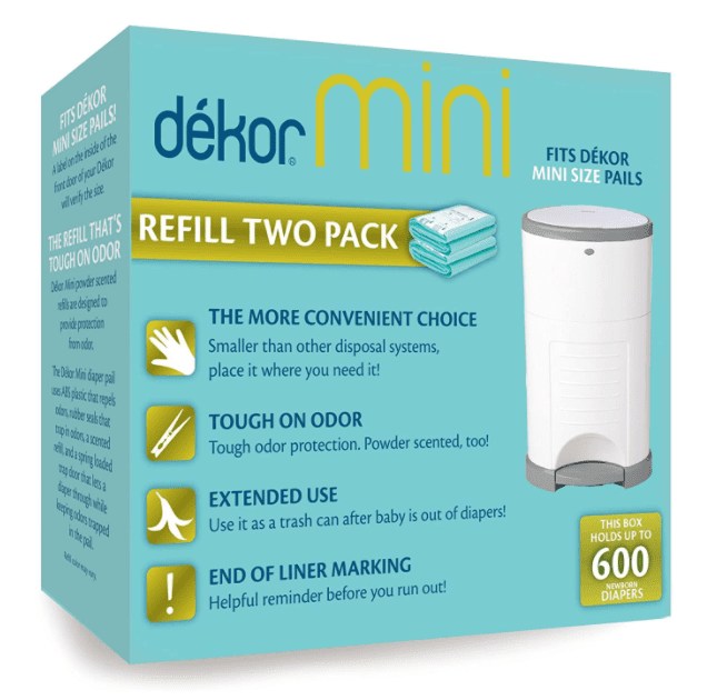 Dekor Mini 2 Pack Refill - Scented Dog Waste Bags for Pets, Eco-Friendly Poop Bags with Fresh Fragrance - Perfect for Walks, Travel, and Outdoor Adventures with Your Dog