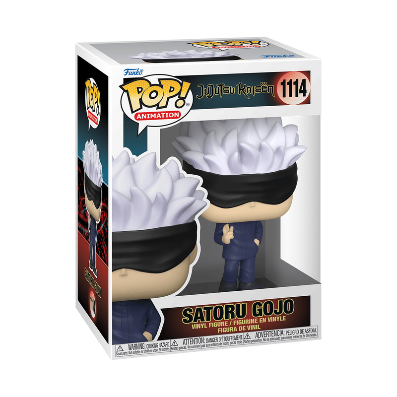 Satoru Gojo Funko Pop Vinyl Figure - Jujutsu Kaisen Anime Collectible (No. 1114) with Protector Case - Perfect for Display, Gifts, and Anime Fans Collection
